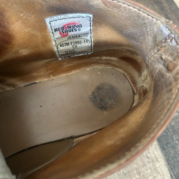 Red Wing 595 Chukka Leather Lace Up Work Boots Mens 10 D - Picture 7 of 12